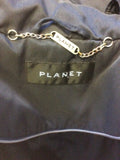 PLANET CHARCOAL GREY BELTED COAT SIZE 12