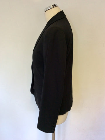 MULBERRY BLACK WOOL SUIT JACKET SIZE 8