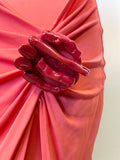 PENNY BLACK CORAL DRAPED FRONT SLEEVELESS DRESS SIZE M