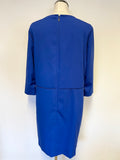 DAMSEL IN A DRESS ROYAL BLUE 3/4 SLEEVE SHIFT DRESS SIZE 12
