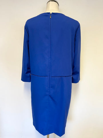 DAMSEL IN A DRESS ROYAL BLUE 3/4 SLEEVE SHIFT DRESS SIZE 12