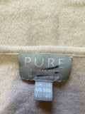 PURE COLLECTION NUDE PINK CASHMERE V NECK LONG SLEEVE JUMPER SIZE 12