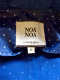 NOA NOA BLUE SPOT HOODED RAINCOAT/MAC SIZE XS
