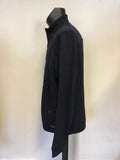 TED BAKER DARK BLUE COTTON ZIP UP JACKET/TOP SIZE 7 UK XL