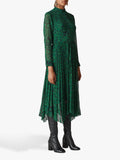 BRAND NEW WHISTLES GREEN JUNGLE CAT PLEATED DRESS SIZE 10