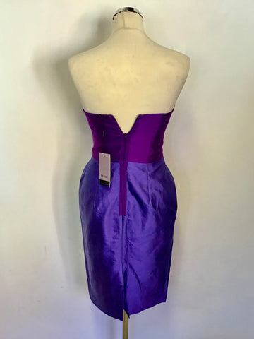 BRAND NEW COAST MULTI COLOURED STRAPLESS SPECIAL OCCASION BEE DRESS SIZE 8