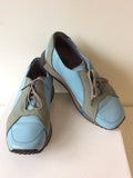 BRAND NEW JOURNEY CONVEYOR BLUE & GREY LEATHER LACE UP SHOES  SIZE 4/37