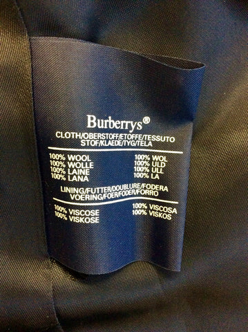 BURBERRYS DARK BLUE DOUBLE BREASTED WOOL BLAZER JACKET SIZE 8 REG