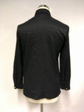 BRAND NEW MULBERRY BLACK COTTON & SILK PRINT BLOUSE SIZE 8