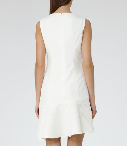BRAND NEW REISS GEM WHITE TEXTURED DRESS SIZE 12