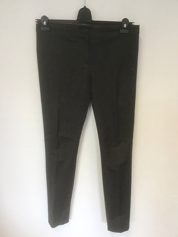 JIGSAW BLACK,DARK BLUE & BROWN CHECK TROUSERS SIZE 12