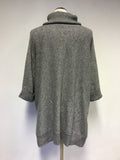PURE COLLECTION GREY OVERSIZED 100% CASHMERE JUMPER SIZE M