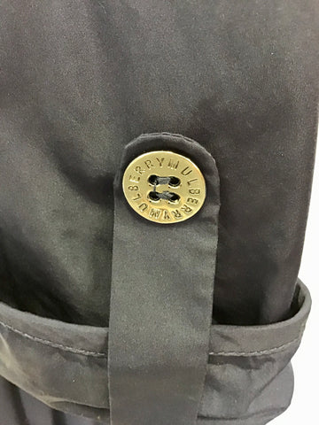 MULBERRY NAVY BLUE 3/4 SLEEVE ELASTICATED WAIST FULLER SKIRT DRESS SIZE 12