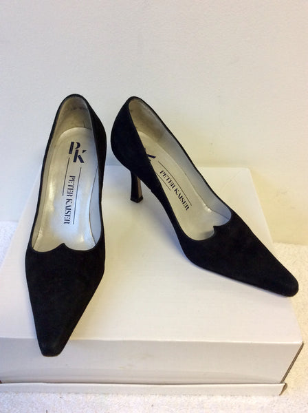 PETER KAISER BLACK SUEDE HEELS SIZE 3/35.5