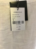 BRAND NEW HOBBS WHITE LINEN SLEEVELESS YACHT TOP SIZE 12