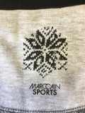 MARCCAIN SPORTS BLACK & GREY AZTEC PRINT WOOL & ALPACA BLEND ZIP UP JACKET/TOP ZIZE N4 UK 14