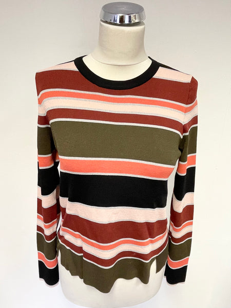 BRAND NEW WHISTLES STRIPED FINE KNIT JUMPER SIZE 10