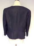 HOBBS INVITATION DARK MIDNIGHT BLUE FINEST ITALIAN CLOTH JACKET SIZE 16