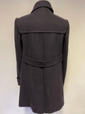 WHISTLES NAVY BLUE WOOL BLEND DOUBLE BREASTED COAT SIZE 10