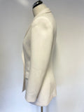 REISS SKORPIOS CHAMPAGNE WOOL BLEND LONG LINE JACKET SIZE S