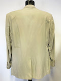TAYLOR & WRIGHT CREAM SINGLE BREASTED LINEN BLEND JACKET SIZE 44