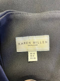 KAREN MILLEN BLACK STRAPLESS FIT & FLARE OCCASION DRESS SIZE 12