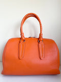 DESIGNER LOPEZ TAIBO ORANGE LEATHER TOTE BAG