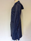 NOA NOA BLUE SPOT HOODED RAINCOAT/MAC SIZE XS