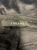 J BRAND BLACK VELOUR COTTON SUPER SKINNY LEG JEANS SIZE 28