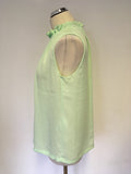 MARCCAIN MINT GREEN SLEEVELESS TOP SIZE N3 UK 12/14