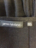 JAMES LAKELAND BLACK LINEN BLEND SLEEVELESS FINE KNIT TOP SIZE 14