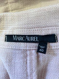 MARC AUREL PINK COTTON DOUBLE BREASTED UNLINED JACKET SIZE 40 UK 14
