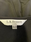 LK BENNETT BLACK WRAP ACROSS SPECIAL OCCASION DRESS SIZE 10