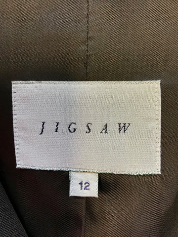 JIGSAW BLACK WOOL BLEND SUIT JACKET SIZE 12