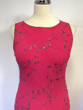 HOBBS PINK BEADED SILK SPECIAL OCCASION DRESS SIZE 10