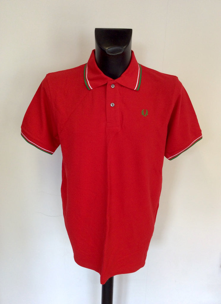 FRED PERRY RED COTTON SHORT SLEEVE POLO SHIRT SIZE XXL Whispers Dress Agency FRED PERRY RED COTTON SHORT SLEEVE POLO SHIRT SIZE XXL Whispers Dress Agency