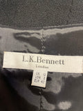 LK BENNETT BLACK CAP SLEEVE PENCIL DRESS SIZE 12