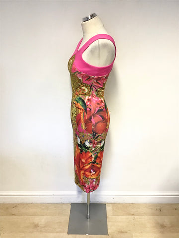 BRAND NEW TED BAKER VALEENA PAISLEY TOUCAN PRINT PENCIL DRESS SIZE 1 UK 8/10