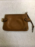 CHLOE TAN BROWN LEATHER POCHETTE/ CLUTCH BAG