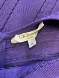 LK BENNETT LUPITA HYDRANGEA (PURPLE) SLEEVELESS KNITTED A LINE DRESS SIZE M