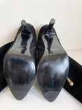 KAREN MILLEN BLACK SUEDE OVER KNEE BOOTS SIZE 6/39