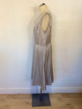 BROOKS BROTHERS SILVER GREY SILK SPECIAL OCCASION DRESS SIZE 16