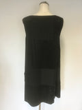 JIGSAW BLACK SILK BEADED,EMBROIDERED & SEQUIN EMBELLISHED SHIFT DRESS SIZE 12