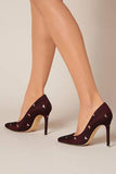 LK BENNETT FERN RUBY JACQUARD FABRIC & LEATHER HEELS SIZE 4/37