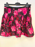 BRAND NEW GAP RED & BLACK FLORAL PRINT FLARED SKIRT SIZE UK 12