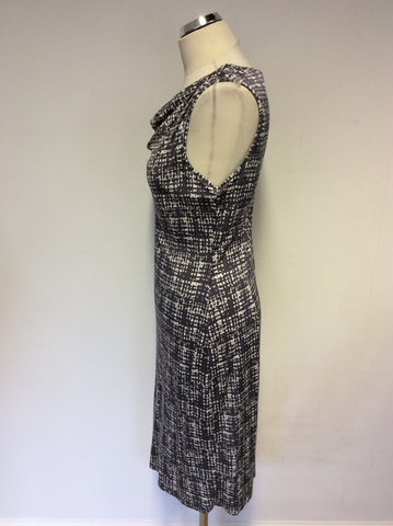 GHOST DARK GREY & WHITE PRINT DRESS SIZE 16