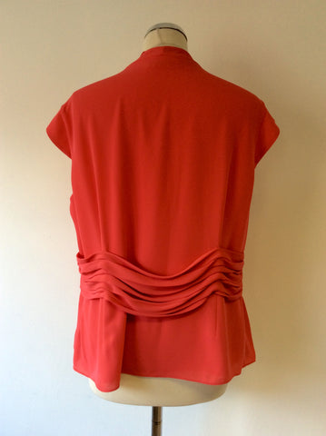 JACQUES VERT COLLECTION CORAL PINK CAP SLEEVE TOP SIZE 20