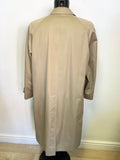 BURBERRY BEIGE COTTON BLEND BUTTON UP OVERCOAT/ MAC SIZE 50 UK 40 REG