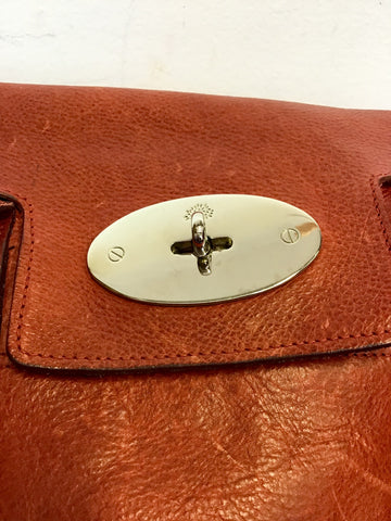 MULBERRY BAYSWATER LARGE TERRACOTTA RED LEATHER TOTE BAG