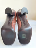 BRAND NEW IN BOX BALENCIAGA BROWN LEATHER HEELED BOOTS SIZE 5/38